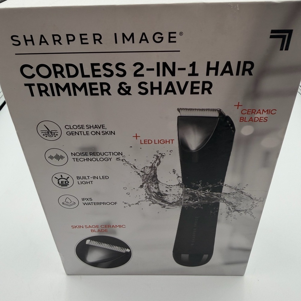 Sharper Image Black Cordless 2-in-1 Hair Trimmer & Shaver - Picture 3 of 4